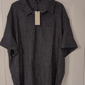 Men's Casual Blue Button Down Shirt